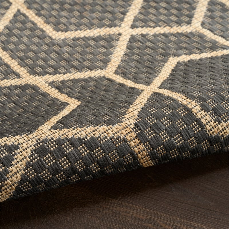 Nourison Horizon 4' x 6' Charcoal Fabric Area Rug