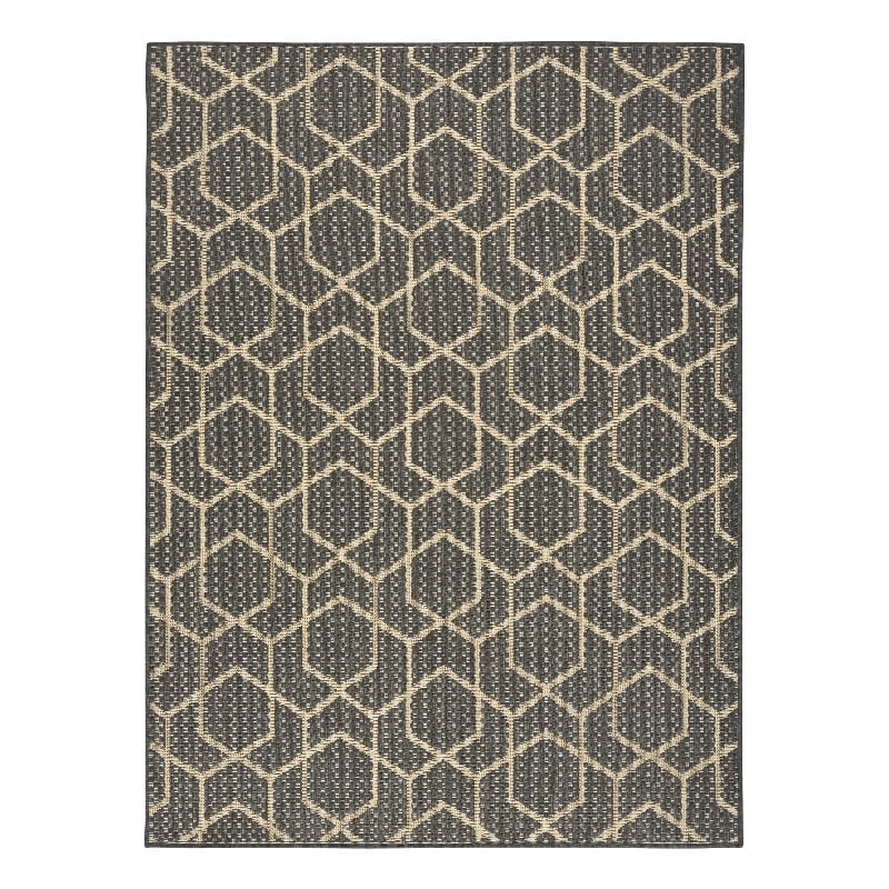Nourison Horizon 4' x 6' Charcoal Fabric Area Rug