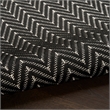 Nourison Horizon 6' Runner Black Fabric Area Rug