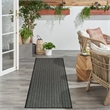 Nourison Horizon 6' Runner Black Fabric Area Rug