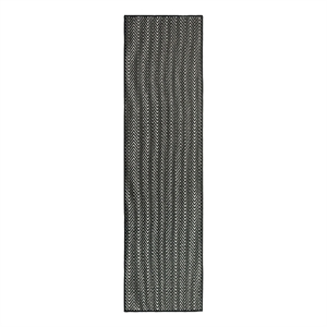 Nourison Horizon 6' Runner Black Fabric Area Rug
