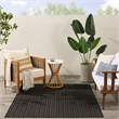 Nourison Horizon 4' x 6' Black Fabric Area Rug