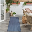 Nourison Horizon 6' Runner Navy Fabric Area Rug