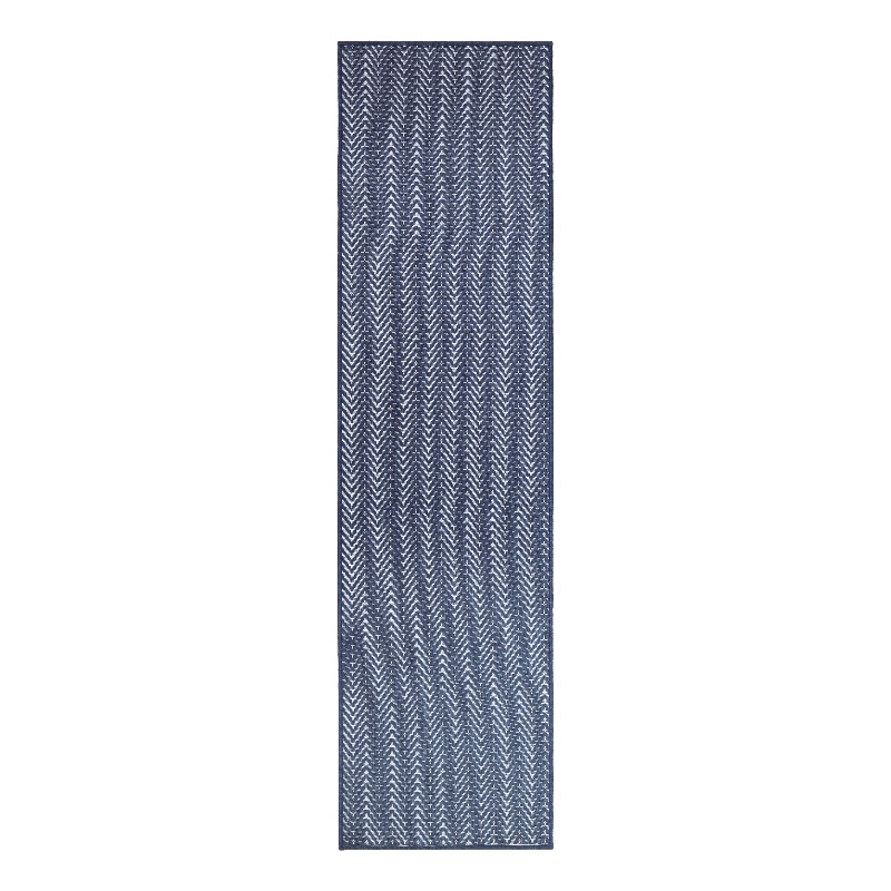Nourison Horizon 6' Runner Navy Fabric Area Rug