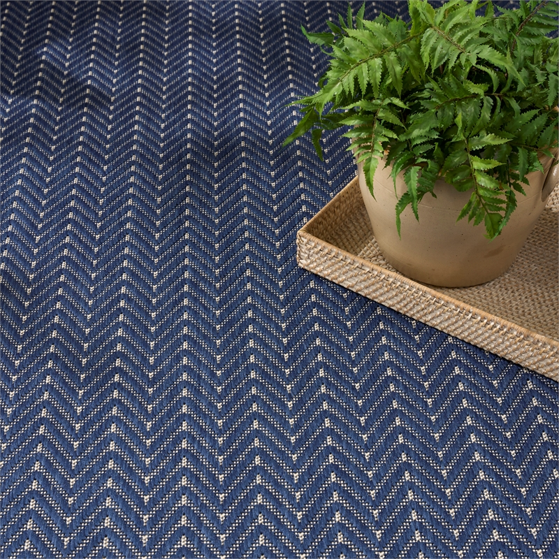 Nourison Horizon 5' x 7' Navy Fabric Area Rug