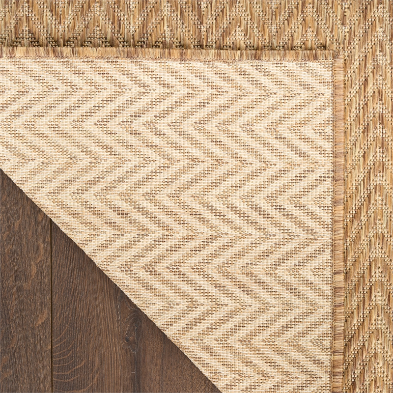nourison horizon 5' x 7' natural fabric area rug