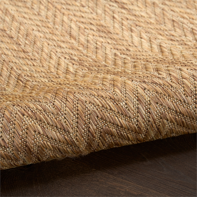 nourison horizon 5' x 7' natural fabric area rug