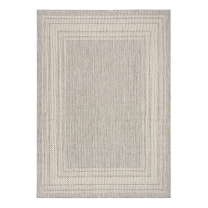 Nourison Horizon 5' x 7' Gray Fabric Area Rug