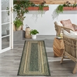 Nourison Horizon 6' Runner Green Fabric Area Rug