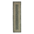 Nourison Horizon 6' Runner Green Fabric Area Rug