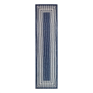 Nourison Horizon 8' Runner Navy Fabric Area Rug