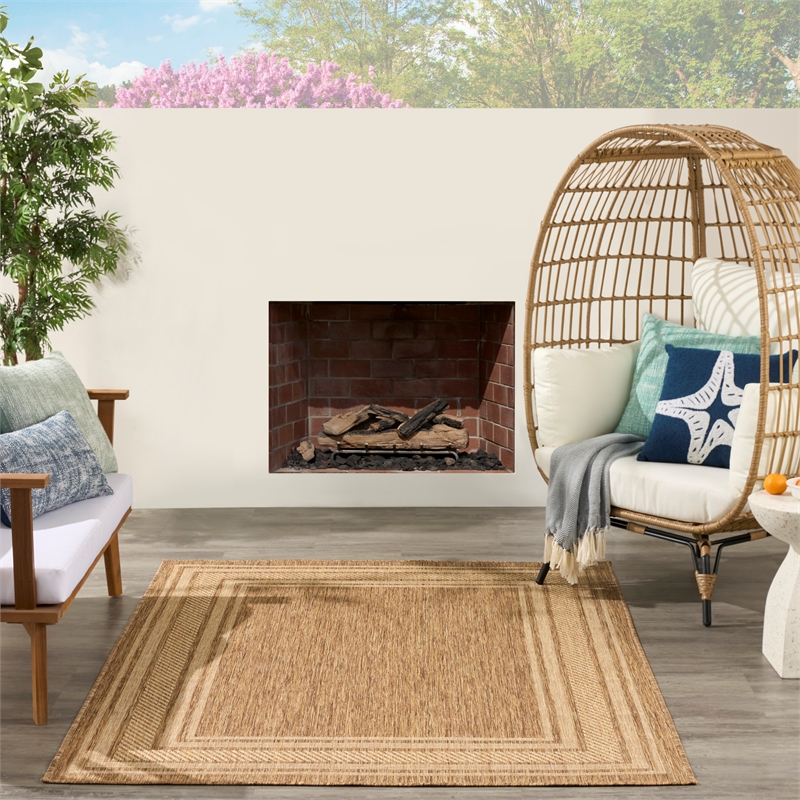 Nourison Horizon 5' x 7' Natural Fabric Area Rug