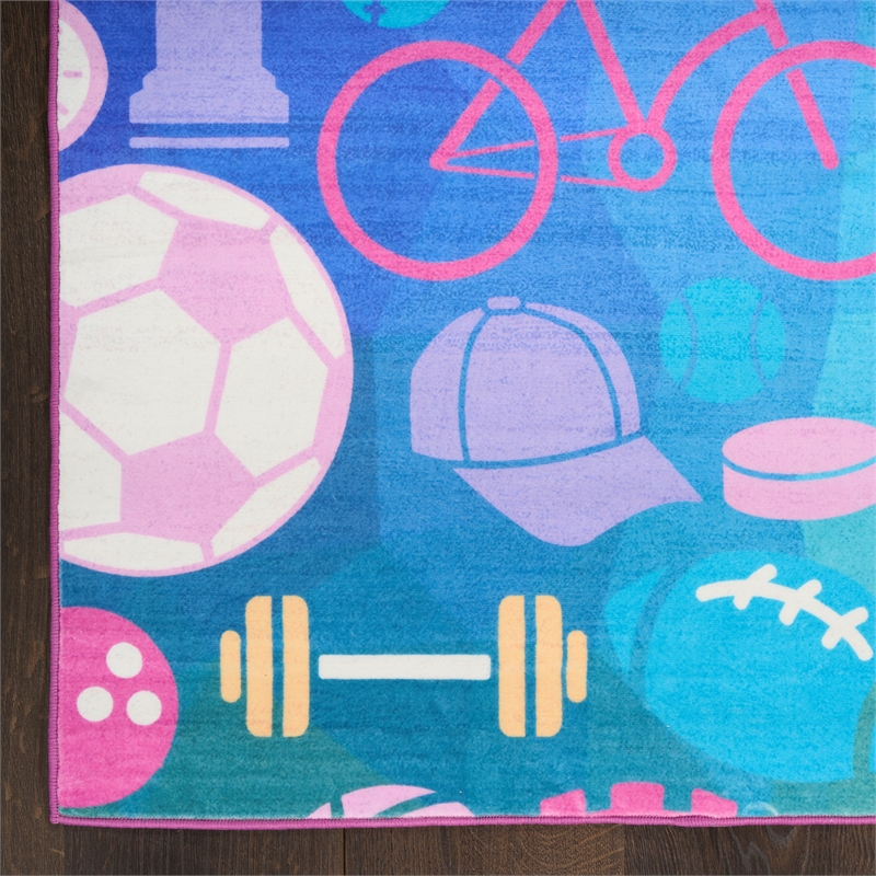 Nourison Imagination 4' x 6' Purple Fabric Area Rug