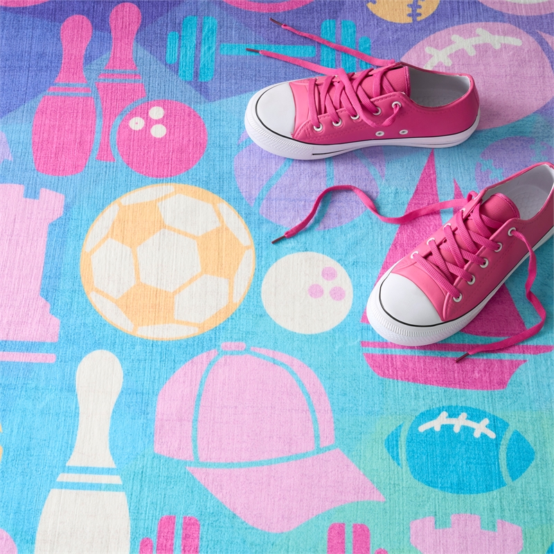 Nourison Imagination 4' x 6' Purple Fabric Area Rug