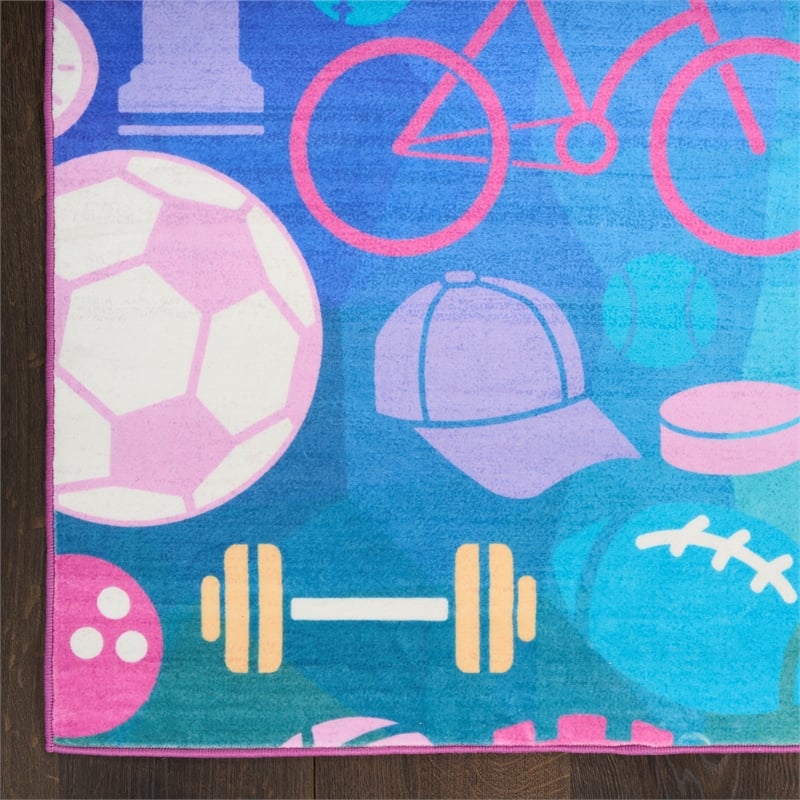 Nourison Imagination 4' x 5' Purple Fabric Area Rug