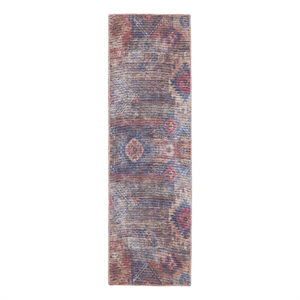 Nourison New Concept Washables 2'2&quot x 12' Multicolor Vintage Indoor Rug