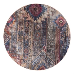 Nourison New Concept Washables 4' x Round Multicolor Vintage Indoor Rug