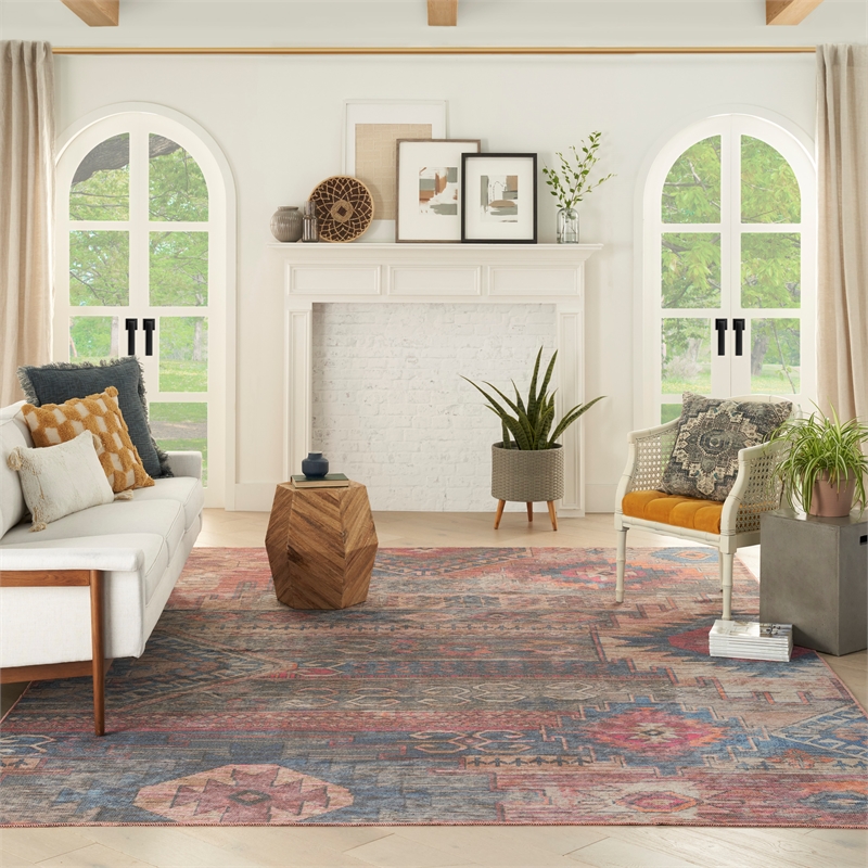 Nourison New Concept Washables 10' x 14' Multicolor Vintage Indoor Rug