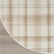 Nourison Grafix 4' x Round Ivory Beige Fabric Area Rug