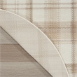 Nourison Grafix 4' x Round Ivory Beige Fabric Area Rug