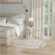 Nourison Grafix 4' x Round Ivory Beige Fabric Area Rug