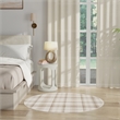 Nourison Grafix 4' x Round Ivory Beige Fabric Area Rug