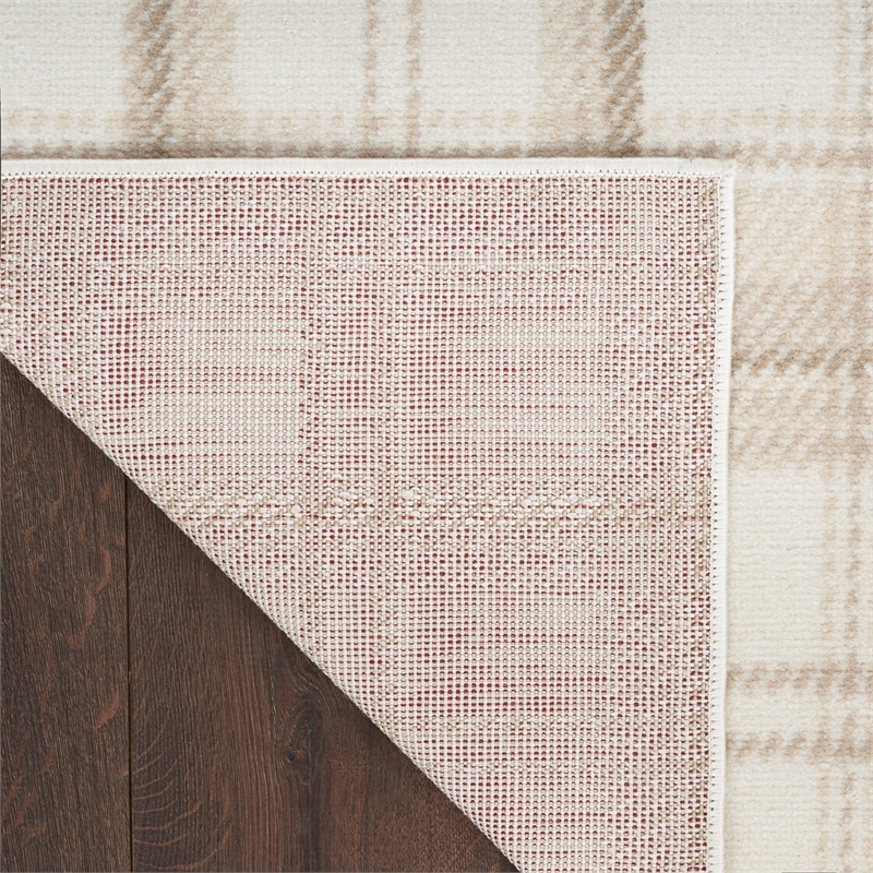 Nourison Grafix 9' x 12' Ivory Beige Fabric Area Rug