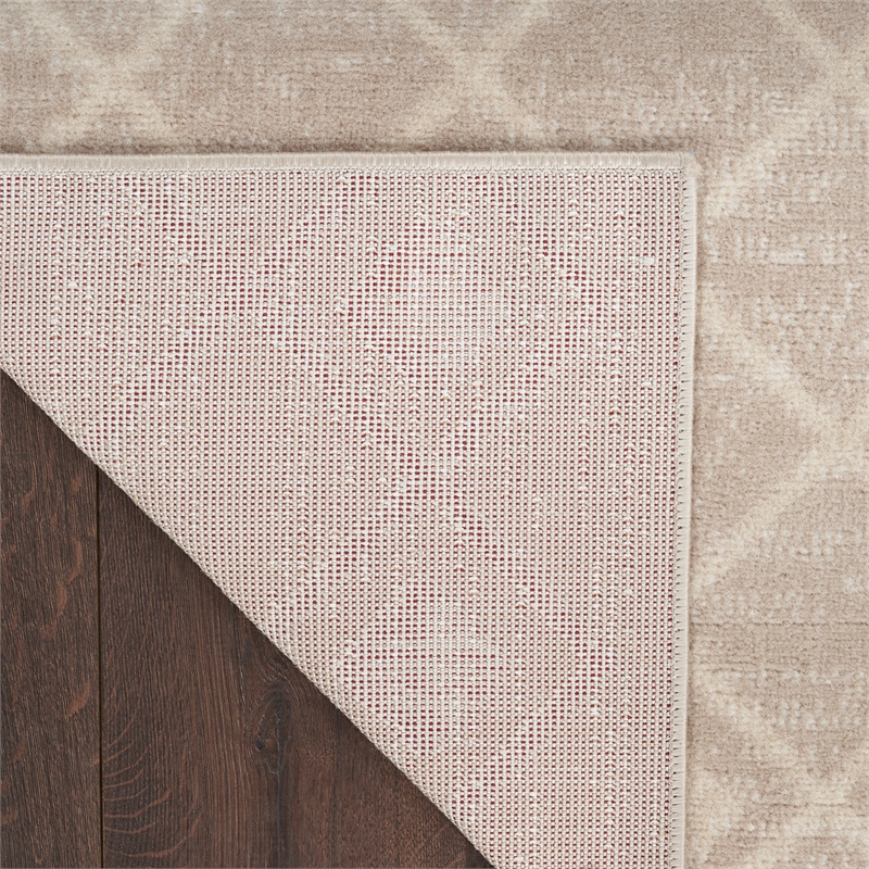 Nourison Grafix 9' x 12' Beige Fabric Area Rug