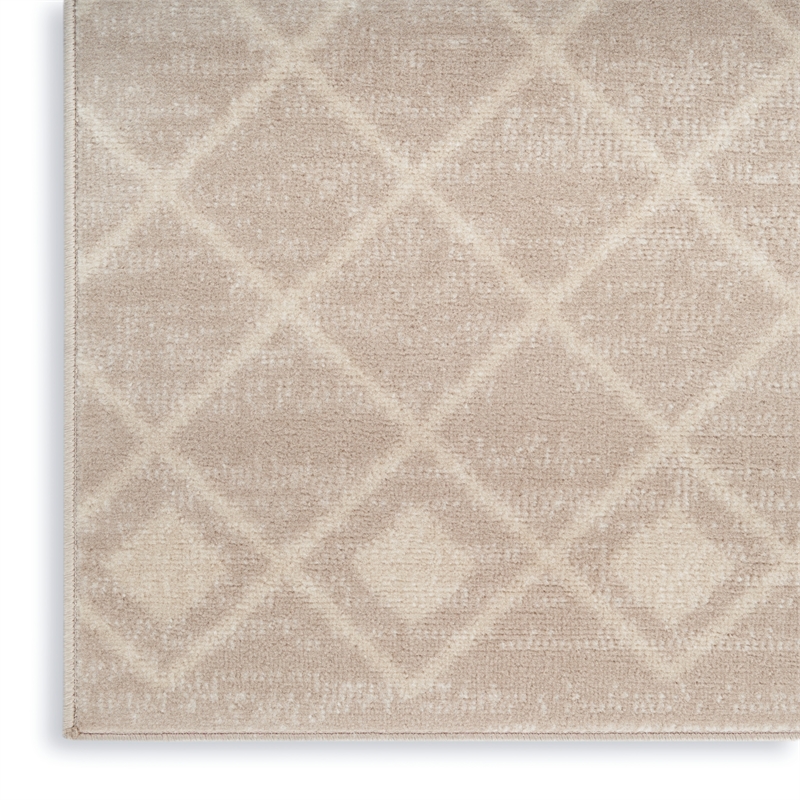 Nourison Grafix 9' x 12' Beige Fabric Area Rug