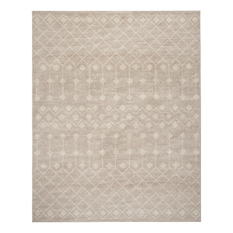 Nourison Grafix 9' x 12' Beige Fabric Area Rug