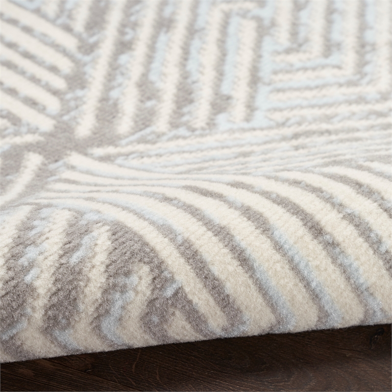 Nourison Grafix 9' x 12' Gray Fabric Area Rug