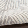 Nourison Grafix 9' x 12' Gray Fabric Area Rug