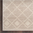 Nourison Grafix 6' Runner Beige Fabric Area Rug