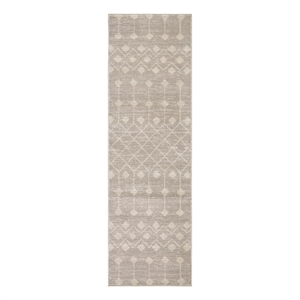 Nourison Grafix 6' Runner Beige Fabric Area Rug