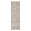 Nourison Grafix 6' Runner Beige Fabric Area Rug