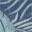 Nourison Garden Oasis 6' Runner Navy Fabric Area Rug