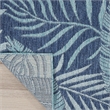 Nourison Garden Oasis 6' Runner Navy Fabric Area Rug