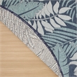 Nourison Garden Oasis 4' x Round Navy Fabric Area Rug