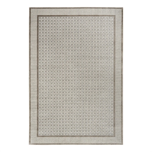 Nourison Nordic 4' x 6' Ivory Gray Fabric Area Rug