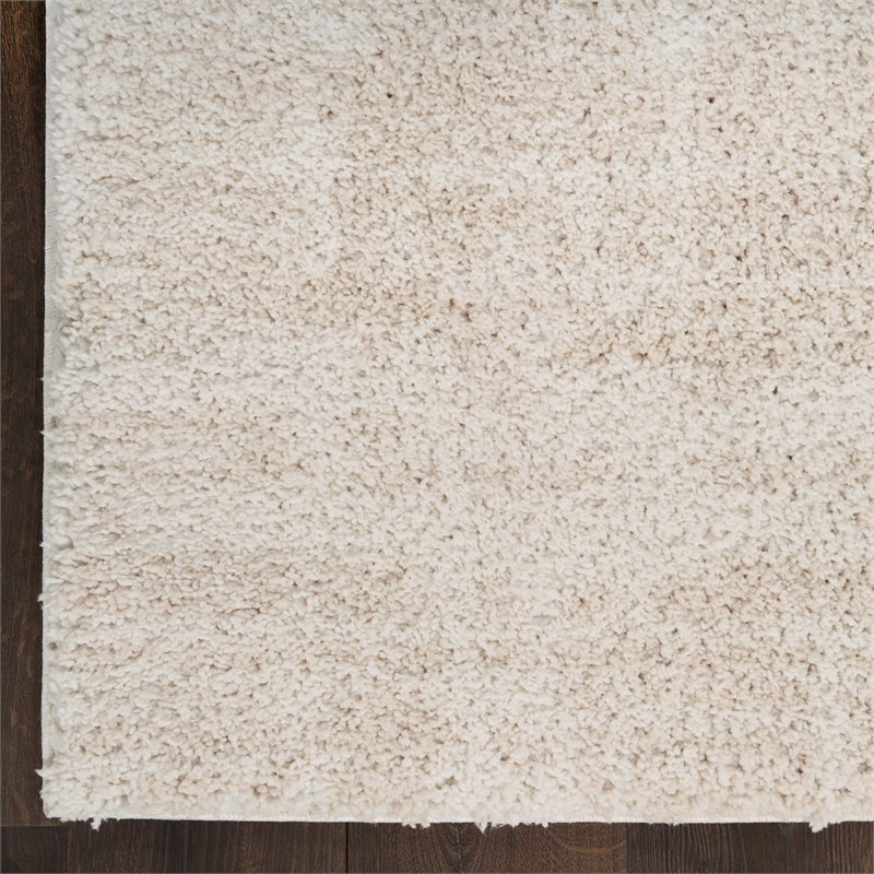 Nourison Modern Shag 5' x 7' Ivory Beige Fabric Area Rug