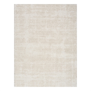 Nourison Modern Shag 5' x 7' Ivory Beige Fabric Area Rug