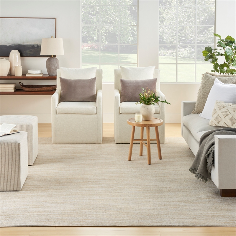 Nourison Essentials 12' x 15' Ivory Gold Fabric Area Rug
