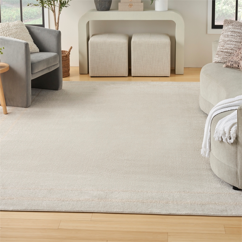 Nourison Essentials 10' x 14' Ivory Gold Fabric Area Rug