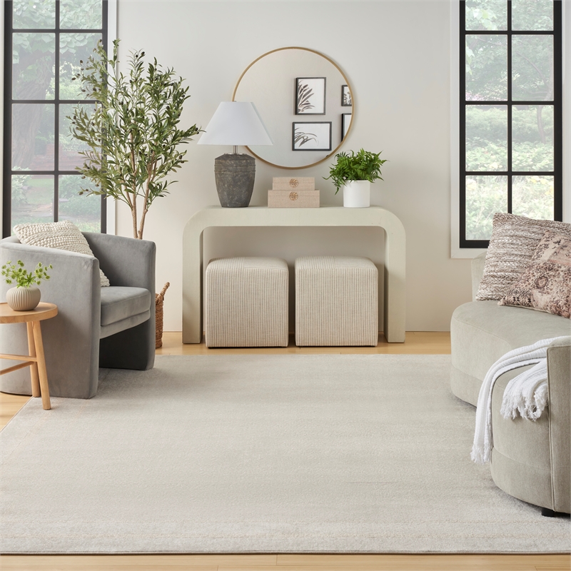 Nourison Essentials 10' x 14' Ivory Gold Fabric Area Rug