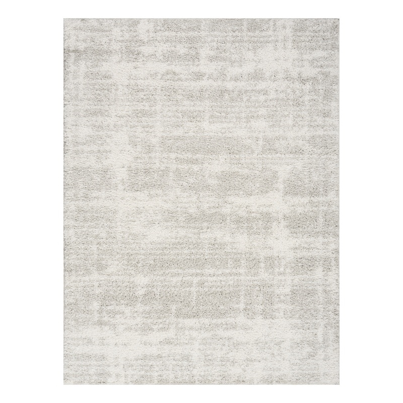 Nourison Modern Shag 4' x 6' Ivory Gray Fabric Area Rug