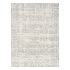 Nourison Modern Shag 4' x 6' Ivory Gray Fabric Area Rug