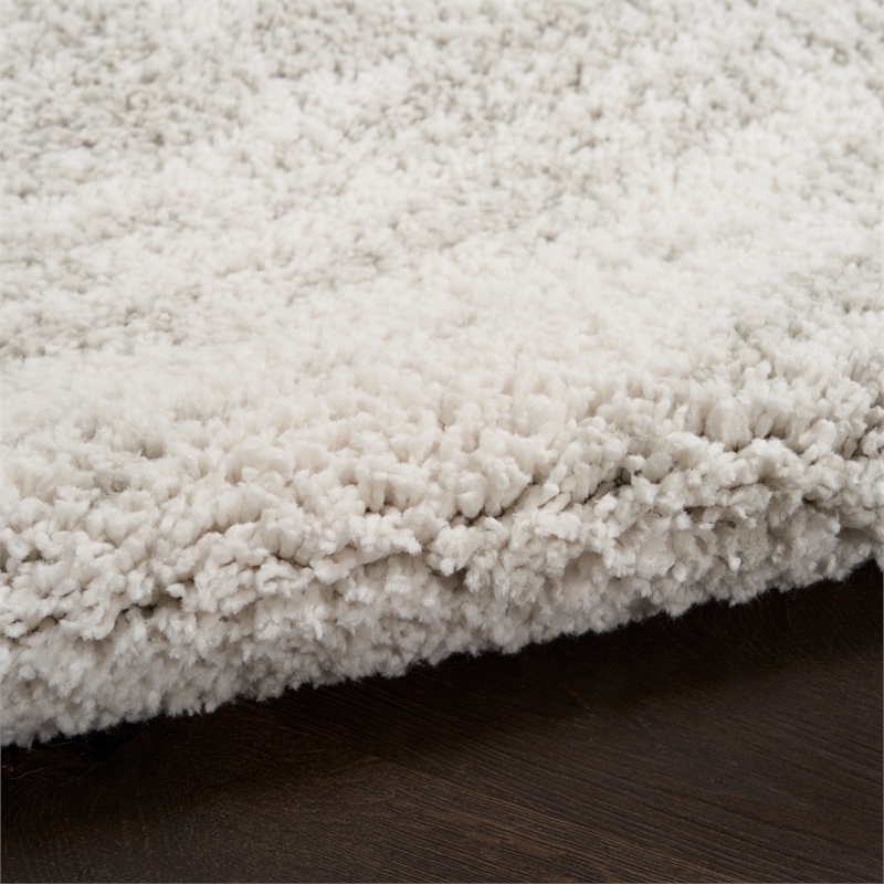 Nourison Modern Shag 5' x 7' Ivory Gray Fabric Area Rug