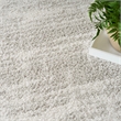Nourison Modern Shag 5' x 7' Ivory Gray Fabric Area Rug