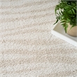 Nourison Modern Shag 4' x 6' Ivory Beige Fabric Area Rug