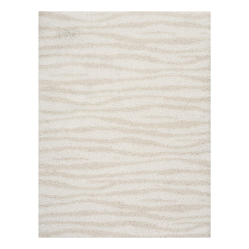 Nourison Modern Shag 4' x 6' Ivory Beige Fabric Area Rug